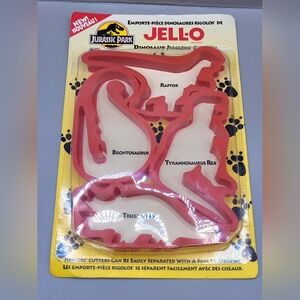 Vintage 1992 Jurassic Park Jell-O Dinosaur Jigglers Cutters Sealed Promo Set